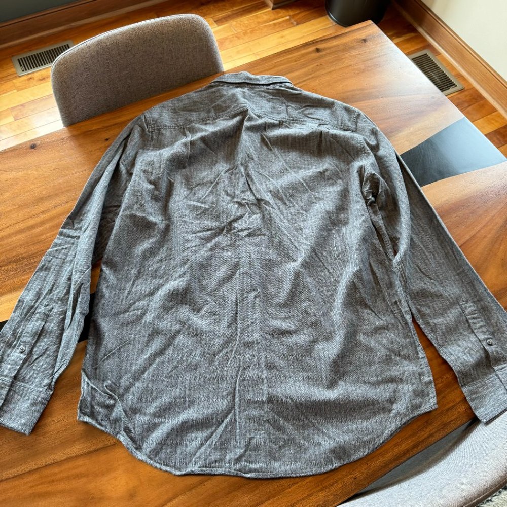 American Eagle Mens Gray Long Sleeve Flannel Shirt XLT NWT - Picture 10 of 11